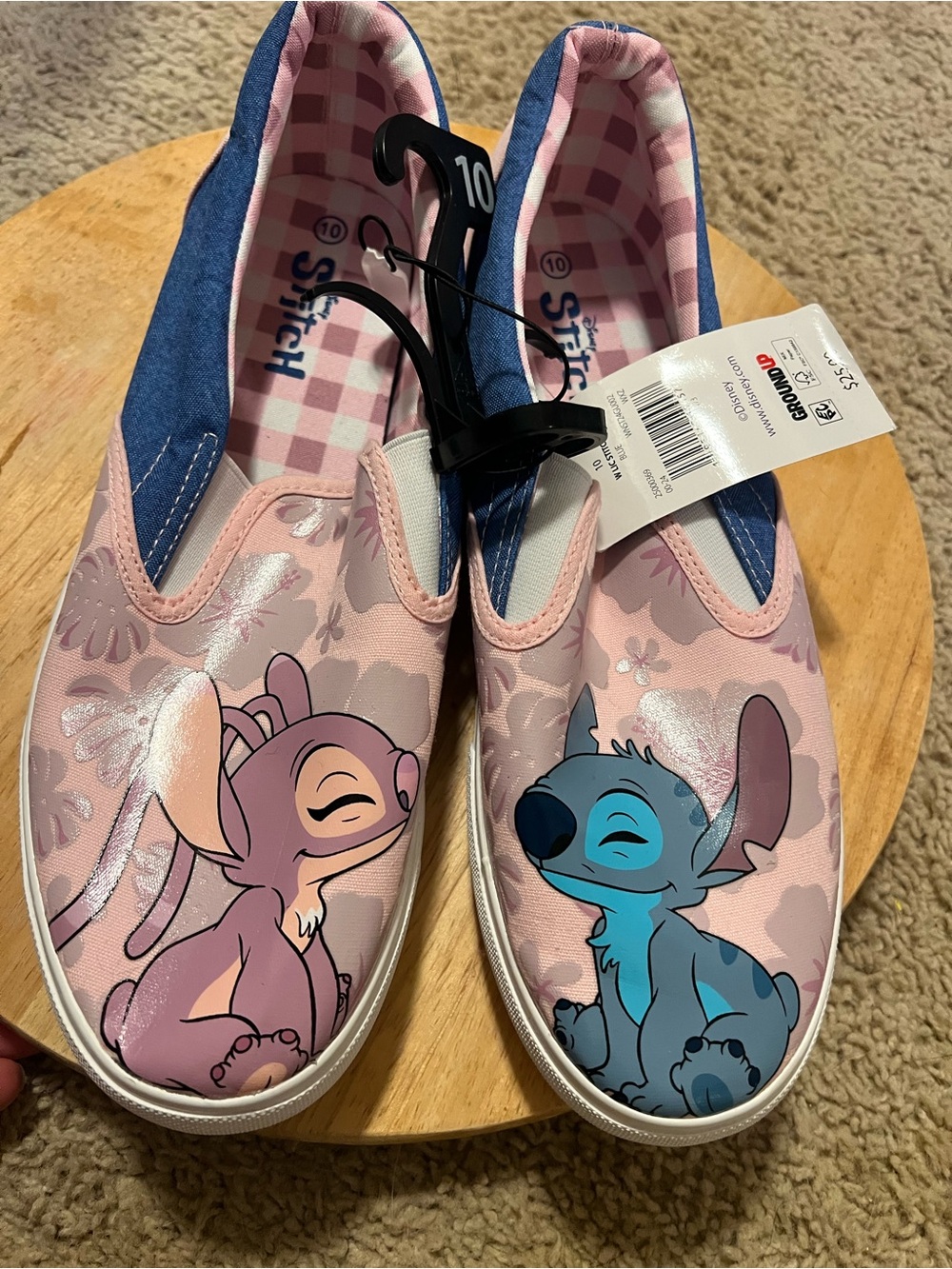 Disney Lilo & Stitch Pink and Blue Slip-On Kids Sneakers - Picture 3 of 4